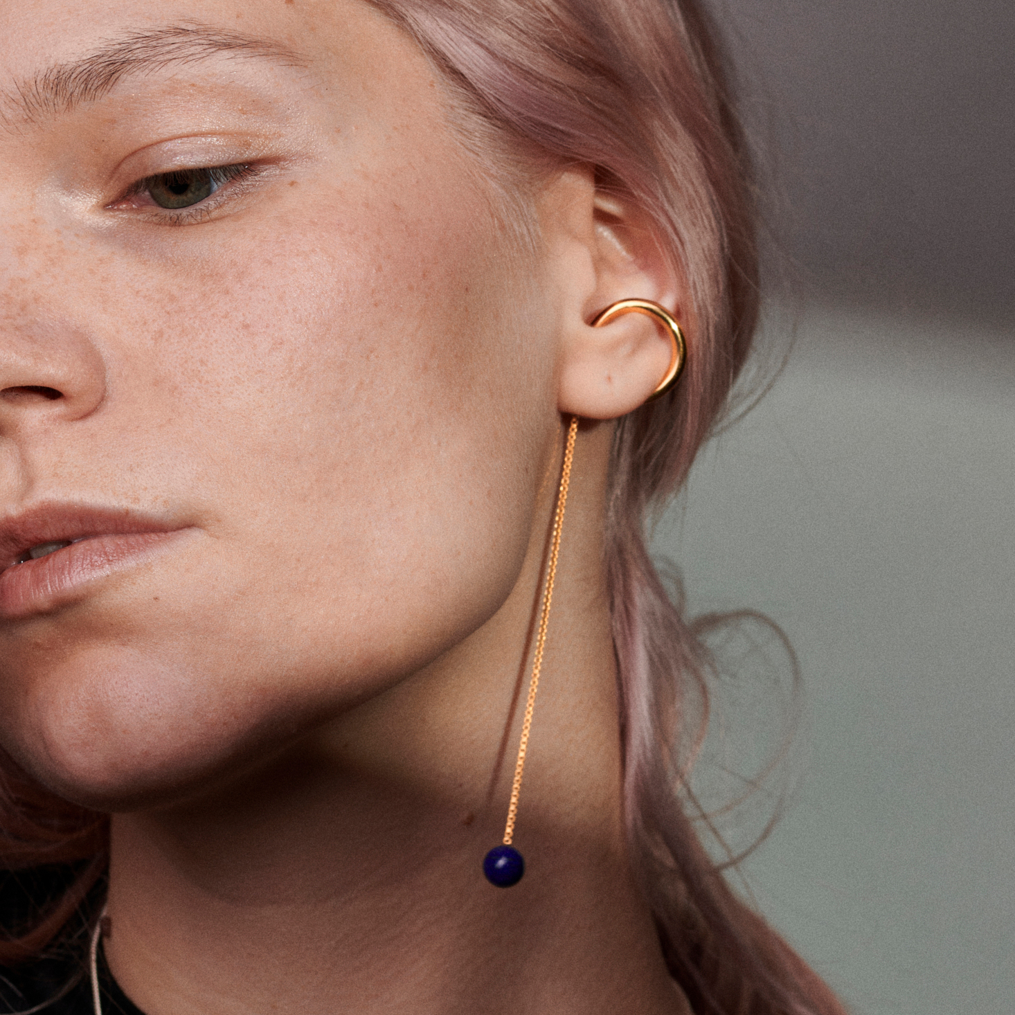 Earcuff Chain with Ball